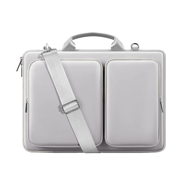Protective Laptop Shoulder Bag with 2 Zipper Pockets 15.6