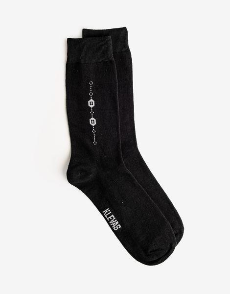Klevas Men Socks Crew Argle Navy One Size Fit All