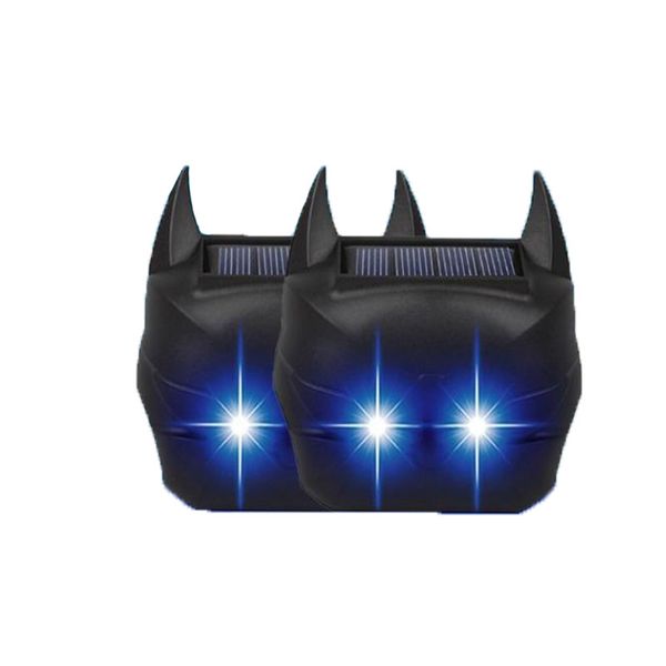 Solar Ultrasonic Animal Repeller with Flashing Light - IP44 Waterproof