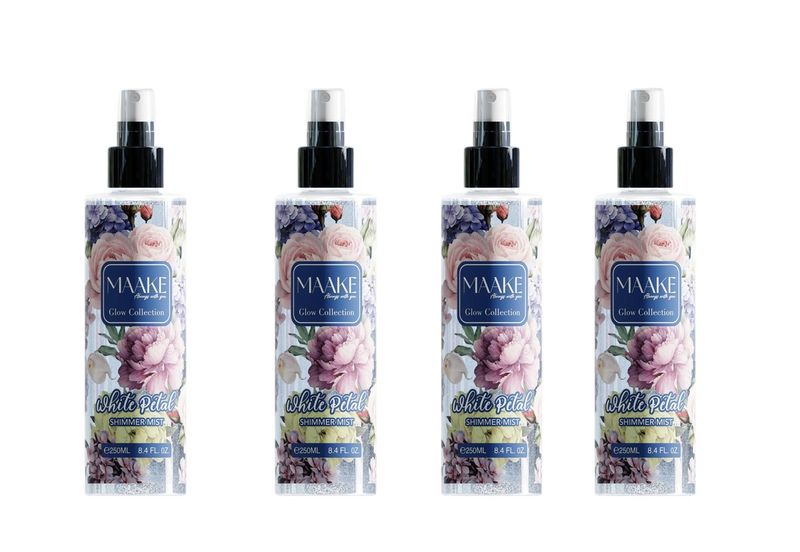 Maake White Petal Shimmer Mist Pack of 4 Bottles 250ml