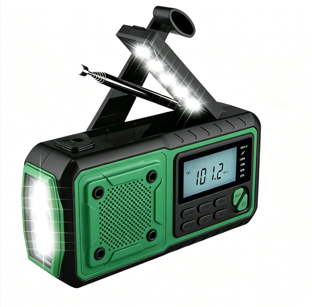 Koirerooy Emergency Radio Hand Crank Weather Radio 5000mAh Reading Light
