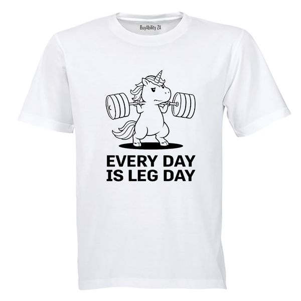 Leg Day Unicorn - Adults - T-Shirt