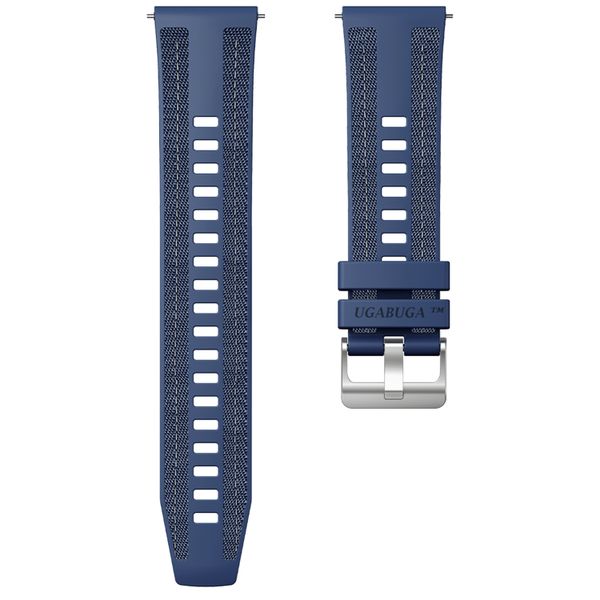 UGABUGA 22mm Universal Hybrid Nylon Silicone Watch Strap
