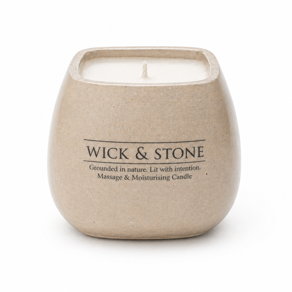 Wick &amp; Stone, Massage &amp; Moisturising Candle - 100g
