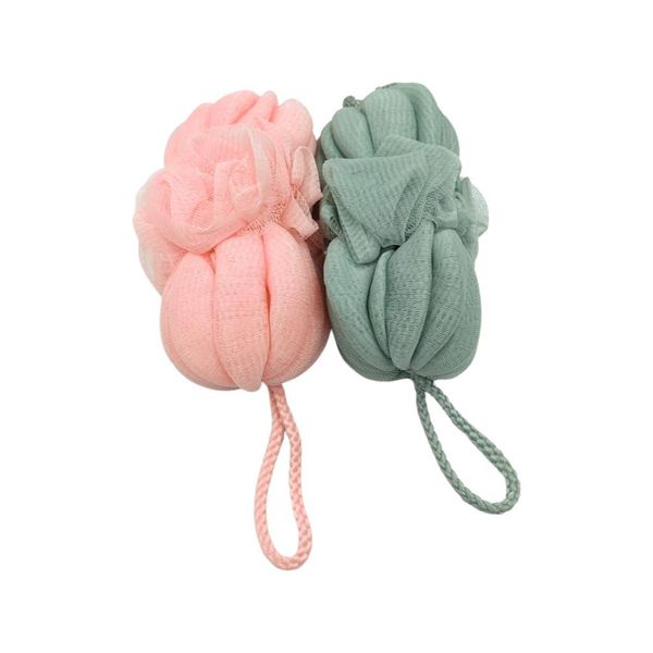 Bilov Mesh Stretchable Bath Loofah (Pack Of 2) - Medium - Green &amp; Grey