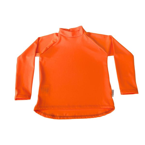 Swim Rash Vest, Beachwear, Arm Neck Cover Bright Orange