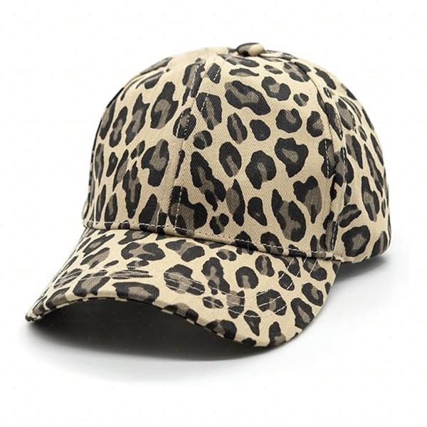 Leopard Print Hat, Vintage Adjustable Cheetah Print hat Baseball Cap