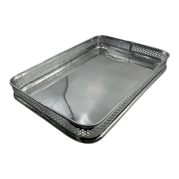 Tray Rectangular Gallery Silver 52x36x6cm