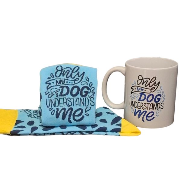 Only My Dog Understands Me Mug and Socks Gift Set - Funny Dog Lover Gift
