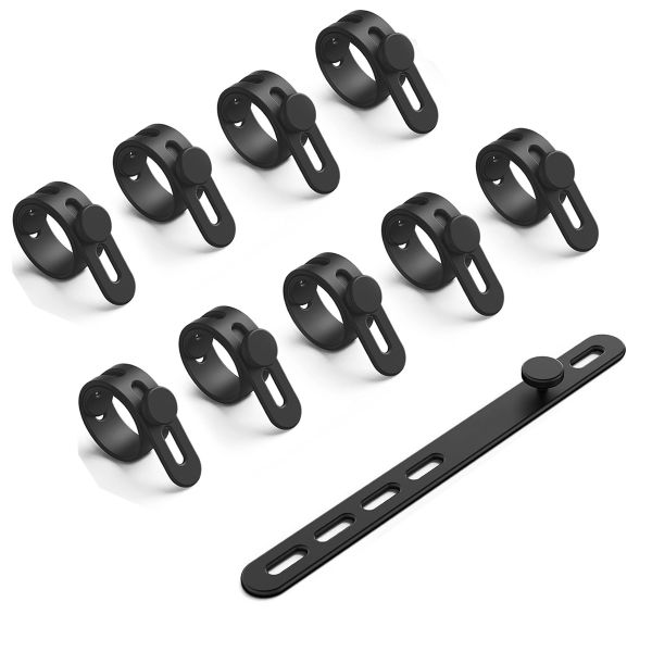 20Piece Silicone Cable Ties Cord Organizer Wrap Charger Cable Strap Ties