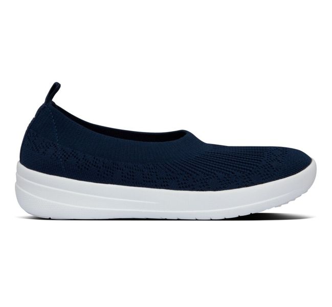 FitFlop Uberknit Ballerina with Bow Black