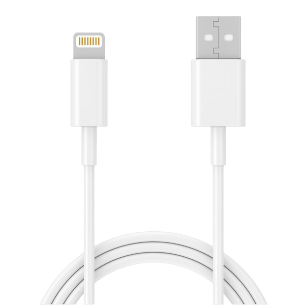 USB to lightning Cable Compatible with Apple Devices - White