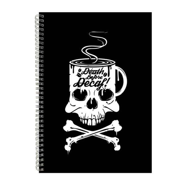 Death By Coffee Notebook Caffeine Gift Idea A4 Notepad 136