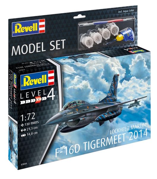 Revell 1/72 Lockheed Martin F-16D Tigermeet '14 Kit w/Paints, Glue &amp; Brush