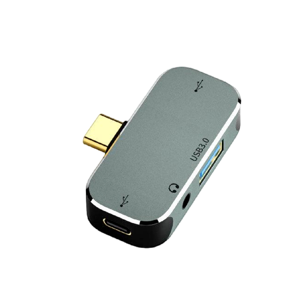 4-in-1 USB-C Hub, USB 3.0, USB 2.0, Type-C 3.0, 3.5mm Audio, Plug &amp; Play