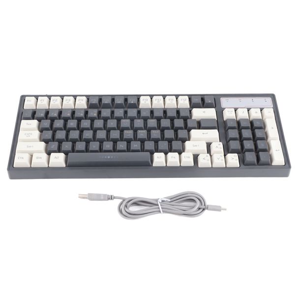 Wireless Keyboard PC 96 Key RGB Ergonomic Gray
