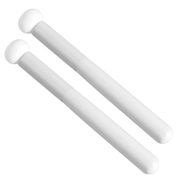 2 Piece - Sponge Head Concealer Brush Set - White