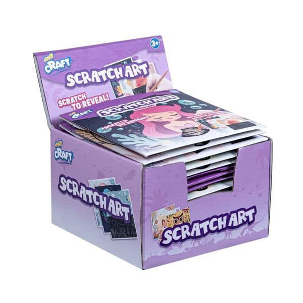 Ooozy Craft Scratch Art Kit - 20 piece Party Pack for Kids