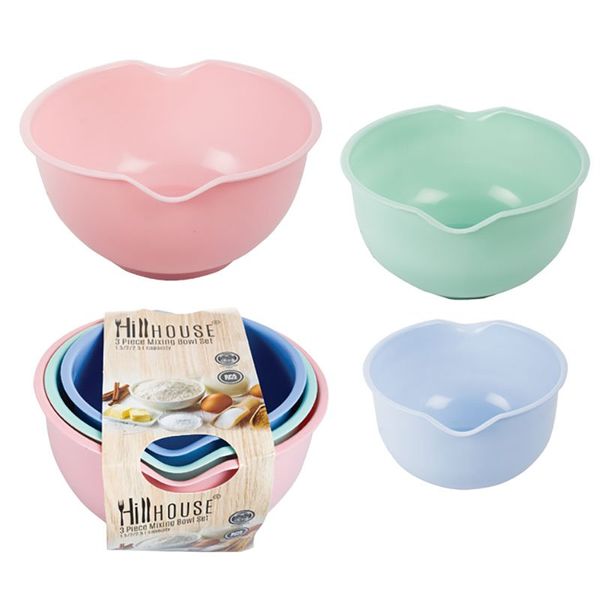 Bulk Pack x 2 Mixing Bowls Set of 3. 1.5L/2L/2.5L