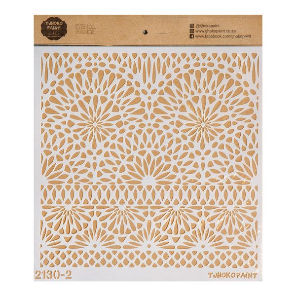 Tjhoko Paint Stencil - 30x30cm - Geometrical Pattern 3