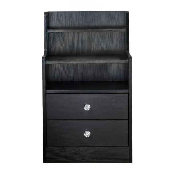 Bedside Cabinet with Drawers - Multi-Compartment Storage Cabinet