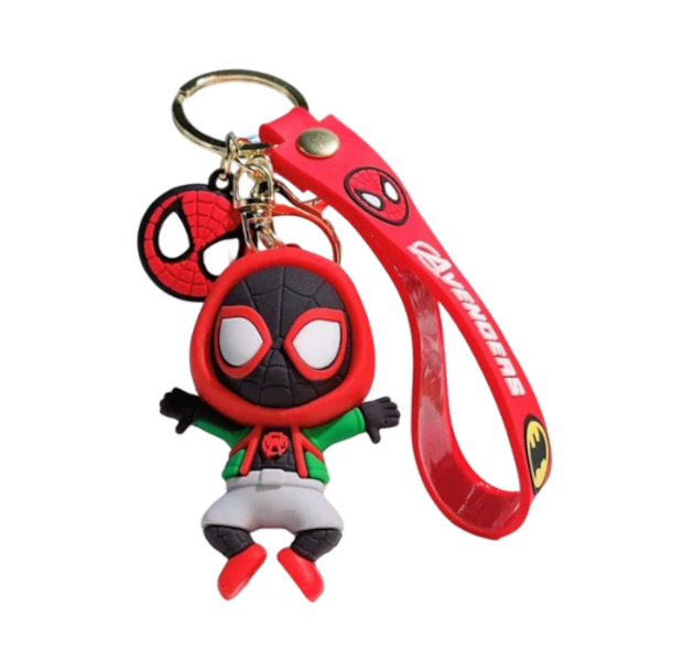 Miles Morales with Hoodie Keychain Keyring