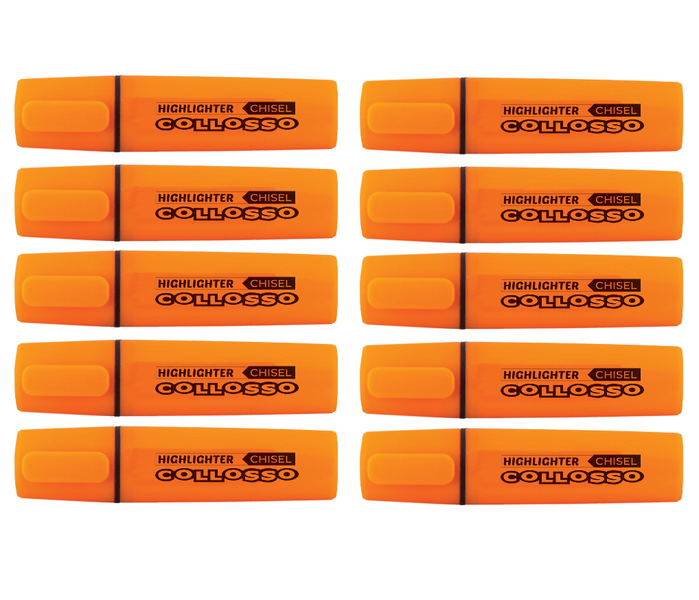 Collosso Highlighters Orange - Box of 10