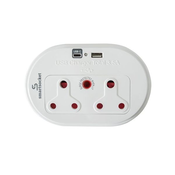 Smartsocket Compact USB and Power Adaptor 3.5 Amp USB - SS008