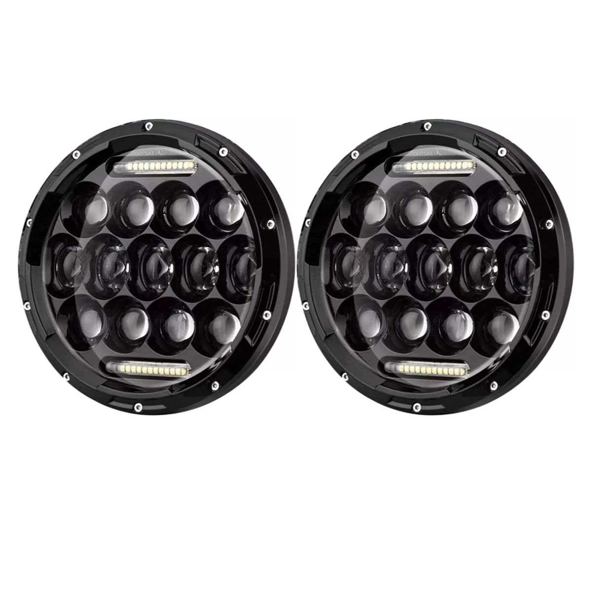 Full LED HeadLights Pack of 2 Compatible with Jeep Wrangler Buy