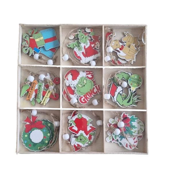 Wooden Christmas Tree Ornaments