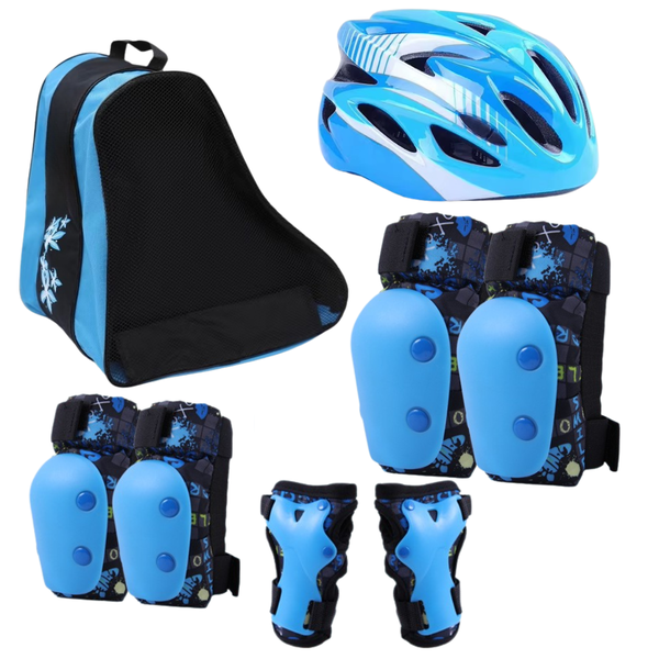 8-Piece Kids Protective Gear Set with Roller Skate Storage Bag (3-12 Years)