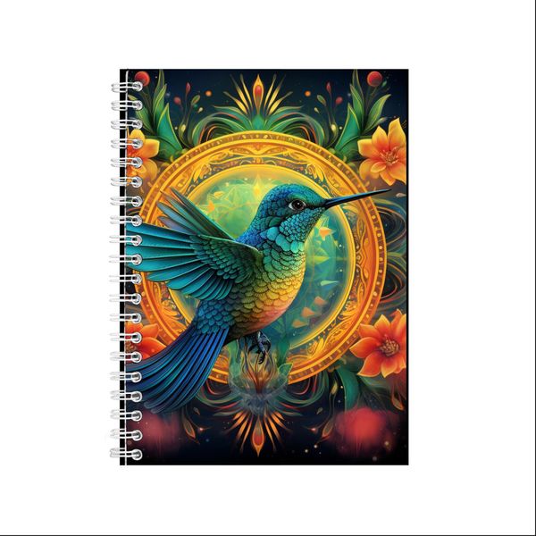 Psychedelic Hummingbird 3 A5 Spiral Notebook Christmas Gift