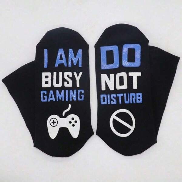 Gamer Black Calf Socks