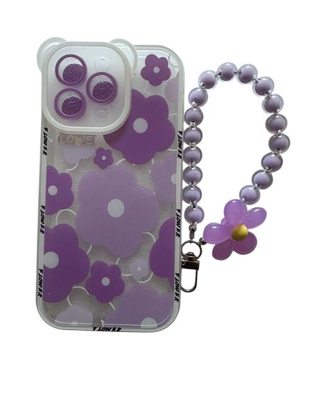 Purple Flower Phone Case Compatible With Iphone 16 Pro Max
