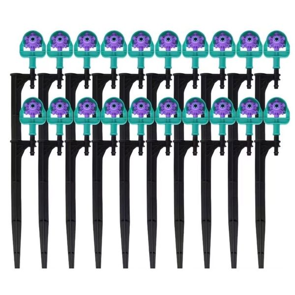 Garden Watering Irrigation Ground Spike Sprinkler System (24cm) 20 Piece