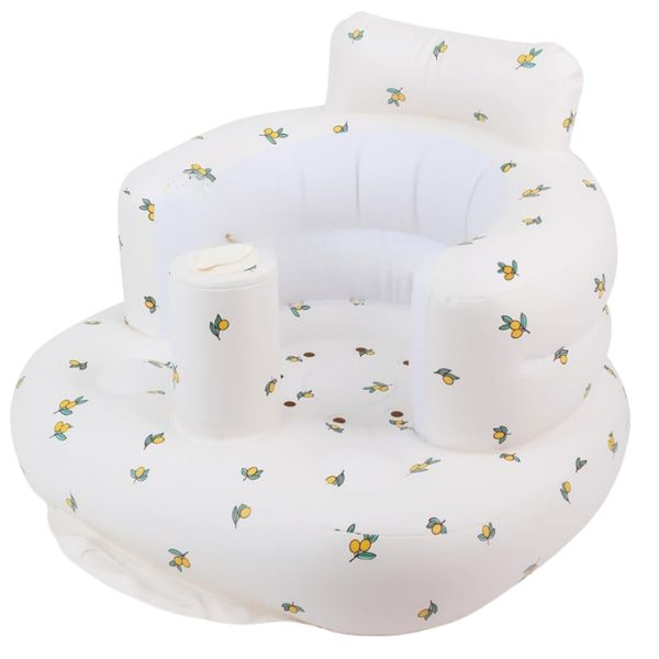 Baby Inflatable Seat Built in Pump Back Support for Sitting up Toddler