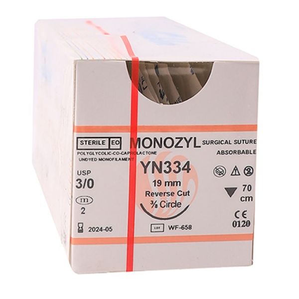 Suture Monzyl 4/0 19mm Rc 45cm YN369 12's