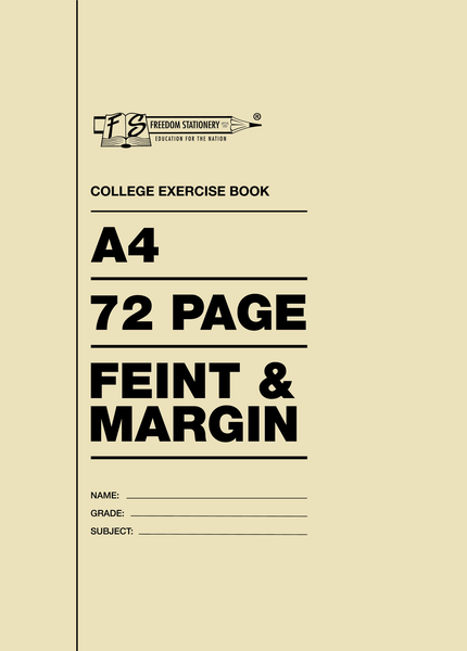 Freedom Stationery A4 College Exercise Book F&amp;M 72 Page - 20 Pack