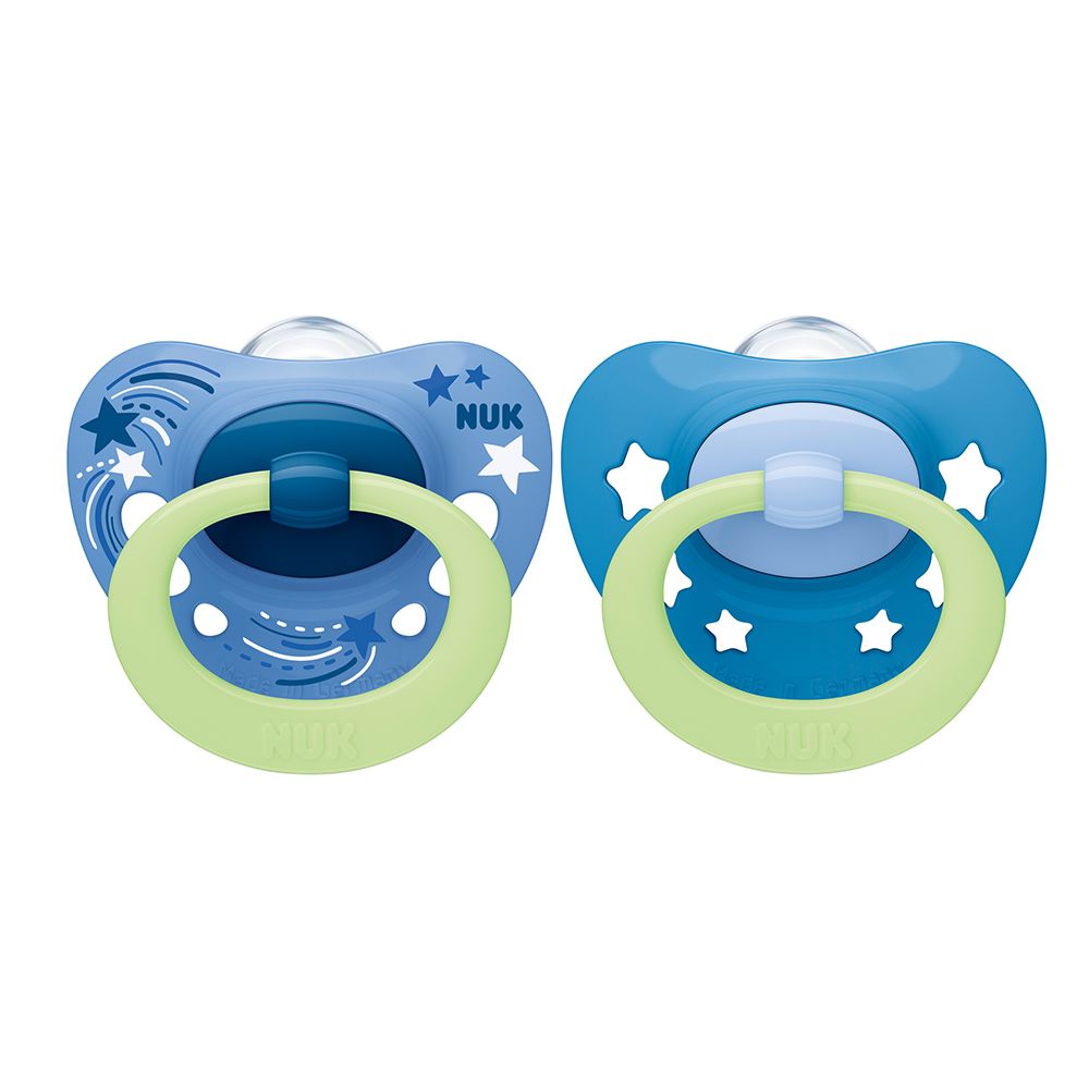 NUK 6-18 Months Glow In The Dark Silicone Soother - 2 Pack | Shop Today