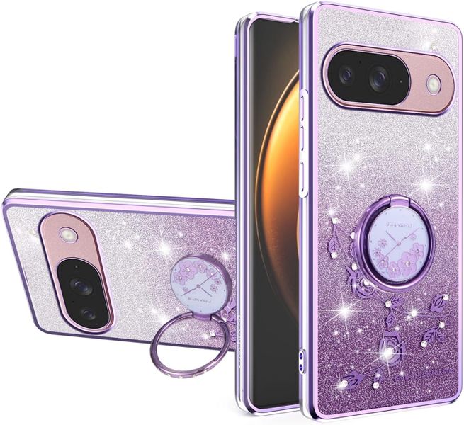 Bling Sparkle Flowers Phone Case Compatible With Google Pixel 10 Pro