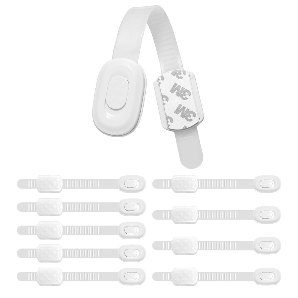 Cupboard | Safety Locks for Babies | 10Piece | Adjustable Strap | Child ...