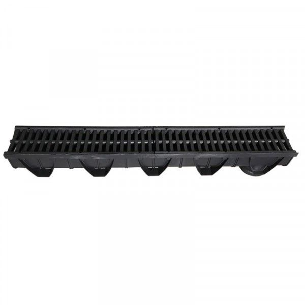 Co-Drain Channel Kit - 1 Meter - Black - 3 Piece