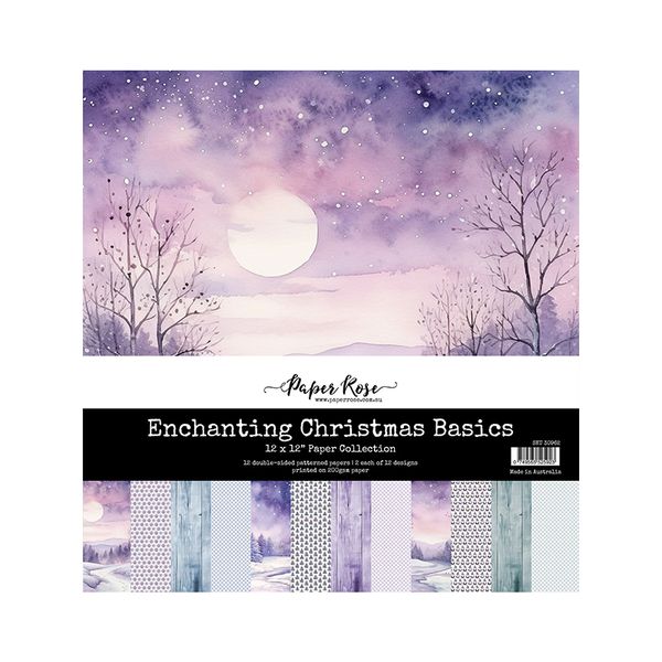 Paper Rose Enchanting Christmas Basics 12x12 Paper Collection