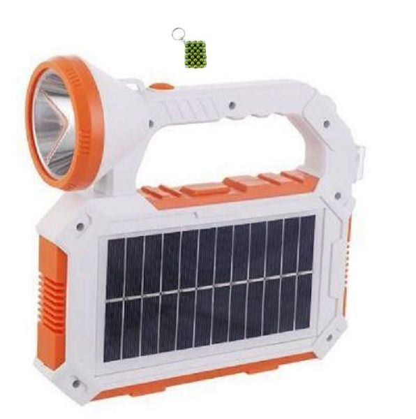 Aerbes AB-TA163 Handheld Solar LED Rechargeable Flashlight + Keychain