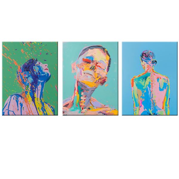 Canvas-Art-3 Pieces Splashed Painting Fugeritive Wall Art