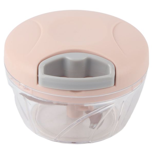 Vegetable Cutter with Drawstring Fruit Meat Grinder Chopper 500ml Pink