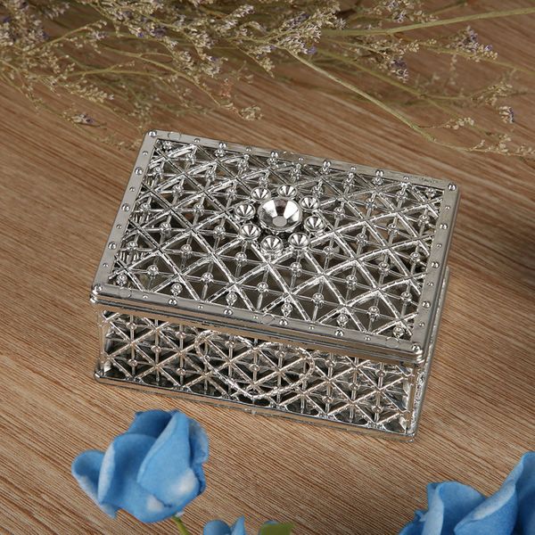 12PCS Square Treasure Chest Candy Boxes Plastic Wedding Favor 8x5.5x3.5cm