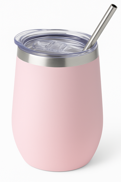 Yerba Mate Cup -340ml Double Layer Insulated Stainless Steel - Eggshell