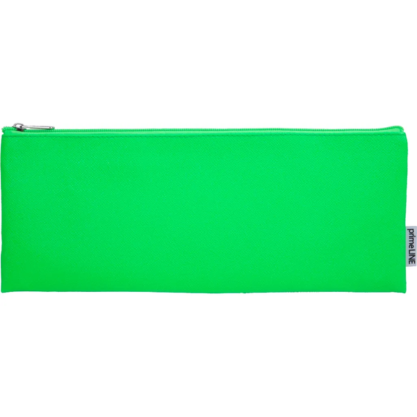 PrimeLine Neon Green Pencil Case 33cm x2