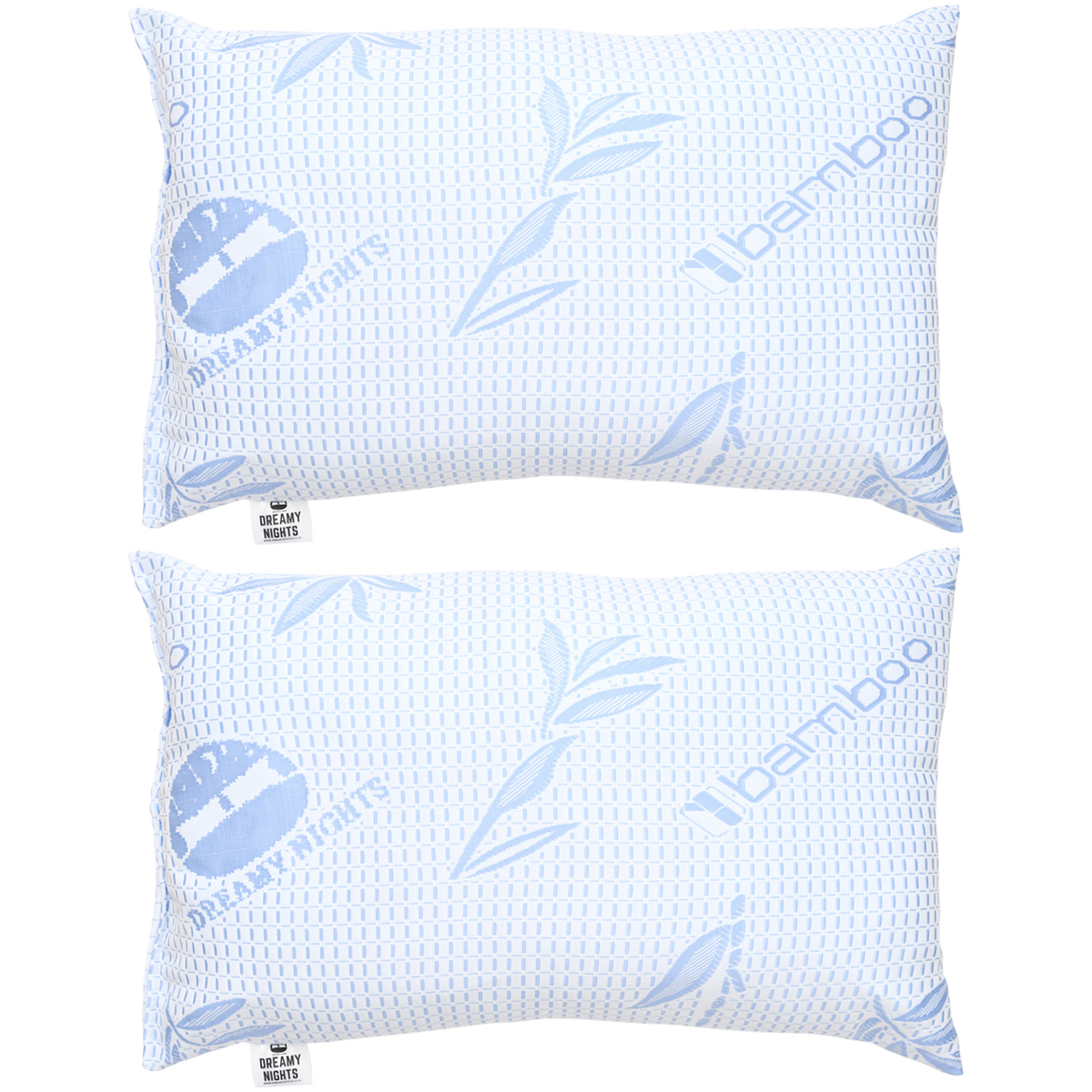 Dreamy Nights Bamboo Pillows Twin Pack 2000 Bounce Fibre Shop